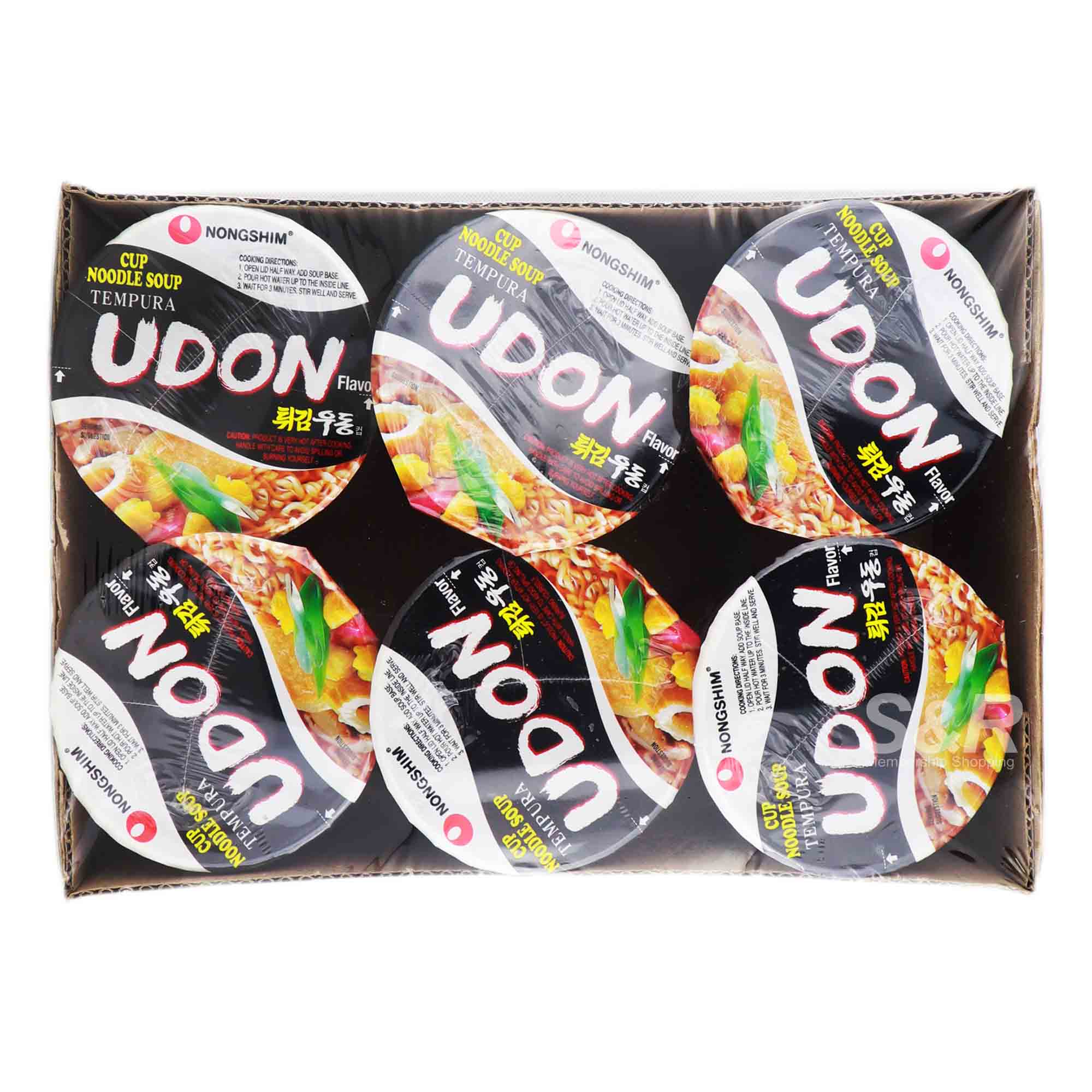 Nongshim Udon Tempura Cup Noodles 6 cups